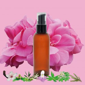 Huile de massage – Géranium rosat & Fleurs de Bach